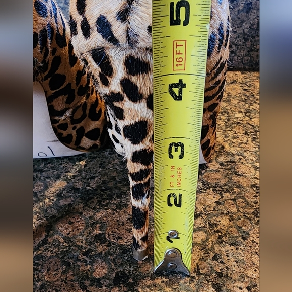 Steve Madden Real Fur Leopard Print Heels, Size 7M - Picture 4 of 7